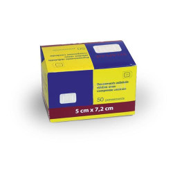 Pansement adhésif stérile avec compresse centrale 5cm x 7,2 cm x50