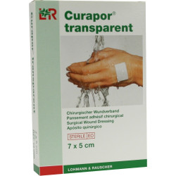 Curapor transparents 5x7 avec compresse X50